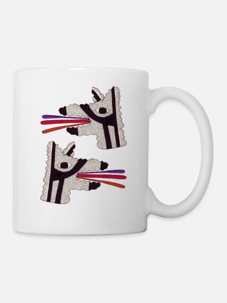 Dreizüngige Hunde - Tasse - Weiß