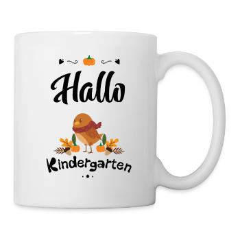süßes Vogel Design mit Herbstmotiven - Tasse - Weiß - Rechts