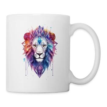 Lion Lion Head Cosmic Galaxy Universe Art - Mug blanc - blanc - Droite