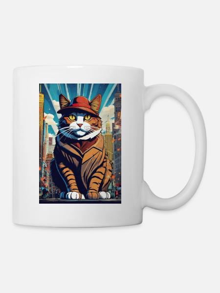 Gigantische Katze I - Tasse - Weiß