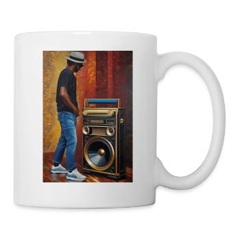 Old School Ghettoblaster - Tasse - Weiß - Rechts