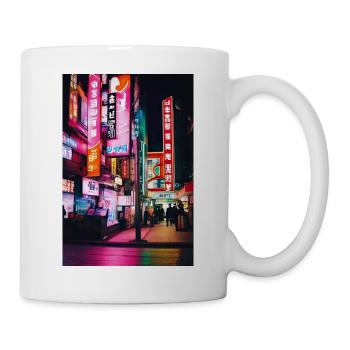 Tokyo Neon I - Tasse - Weiß - Rechts