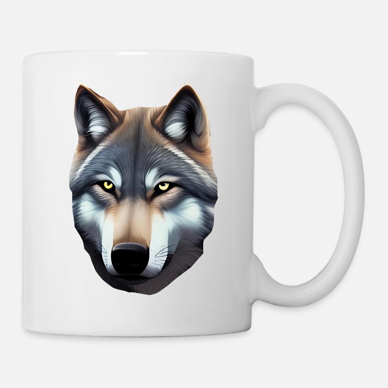 Loup - Mug blanc - blanc