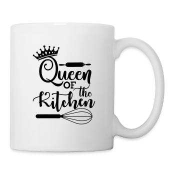 Queen Of The Kitchen. Kitchen Quote, Baking Quote. - Mug - white - Right