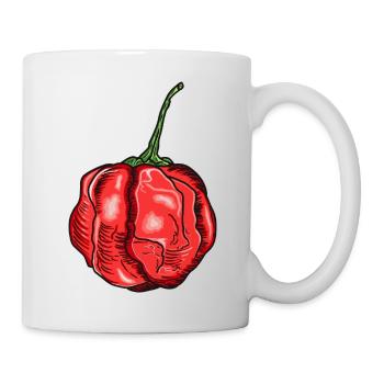 Chili Pflanze scharf Tabasco Jalapeno Habanero - Tasse - Weiß - Rechts