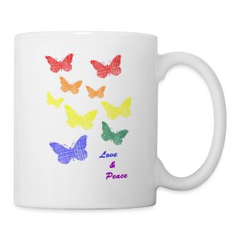Lgbtq, Love is love, Pride Month, Butterflies - Tasse - Weiß - Rechts
