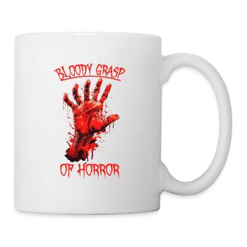 Bloody Grasp of Horror Shirt: Spooky Halloween Tee - Mug blanc - blanc - Droite