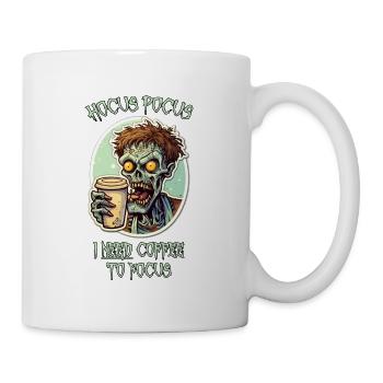 Coffee Zombie Shirt Drôle Tshirt d’Halloween - Mug blanc - blanc - Droite
