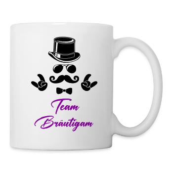 bräutigam team - Tasse - Weiß - Rechts