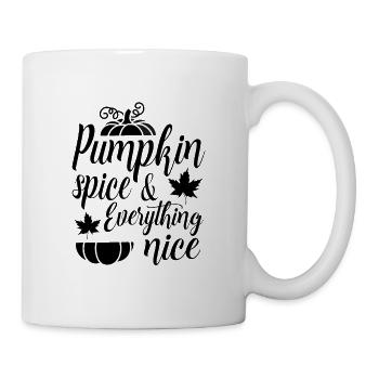 Pumpkin Spice And Everything Nice. Thanksgiving. - Mug - white - Right