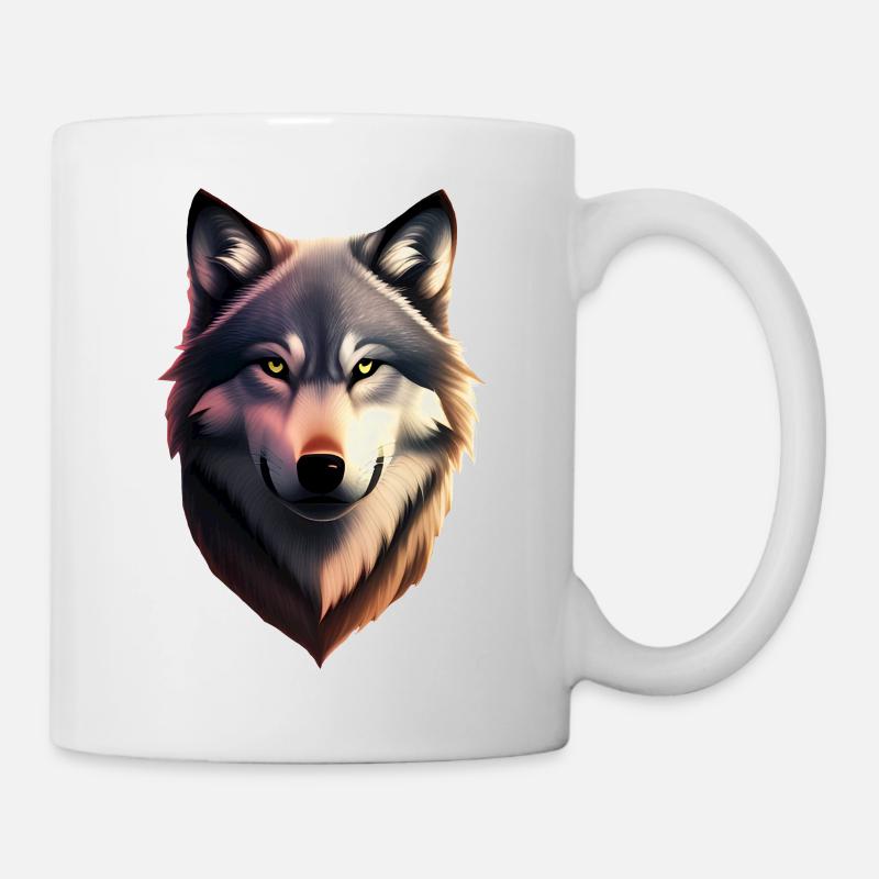 Loup - Mug blanc - blanc