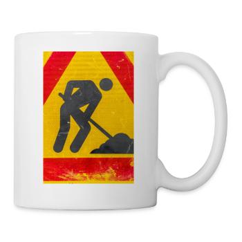 Workman road sign - Mug - white - Right