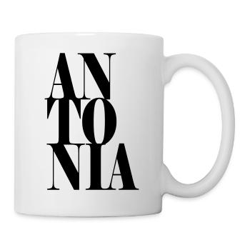 Antonia Nom Prénom Police moderne Word Art - Mug blanc - blanc - Droite