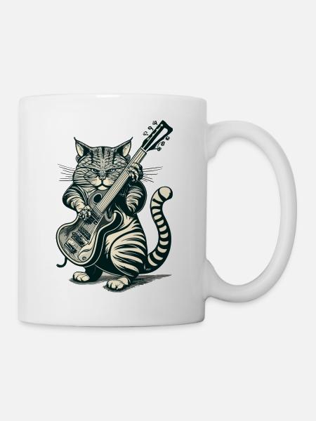 Gitarre - Tasse - Weiß