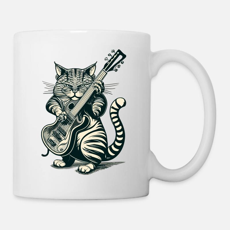 Gitarre - Tasse - Weiß