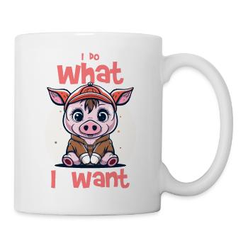 I do what I want - pig - Mug - white - Right