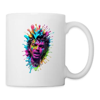 Splash Art 3D design in vivid pastel colors - Mug - white - Right