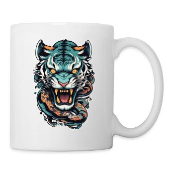 Tiger Japanese tattoo - Mug - white - Right