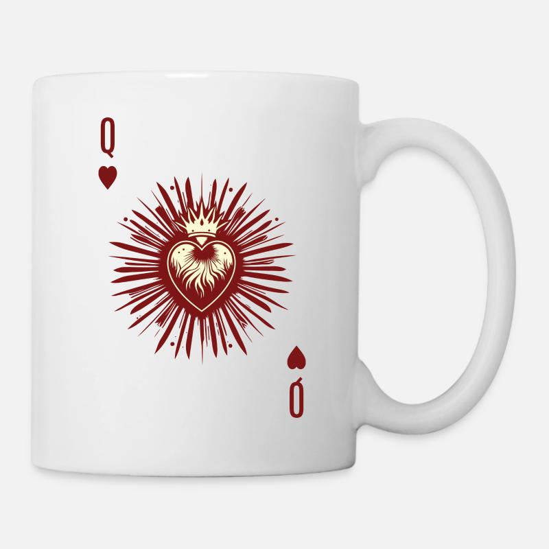 Reine de cœur - Mug blanc - blanc
