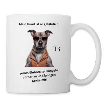 Der gefährliche Hund - Tasse - Weiß - Rechts