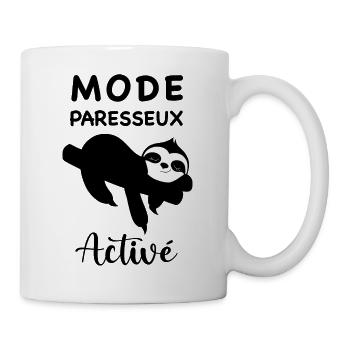 Mode Paresseux Activé. - Mug blanc - blanc - Droite