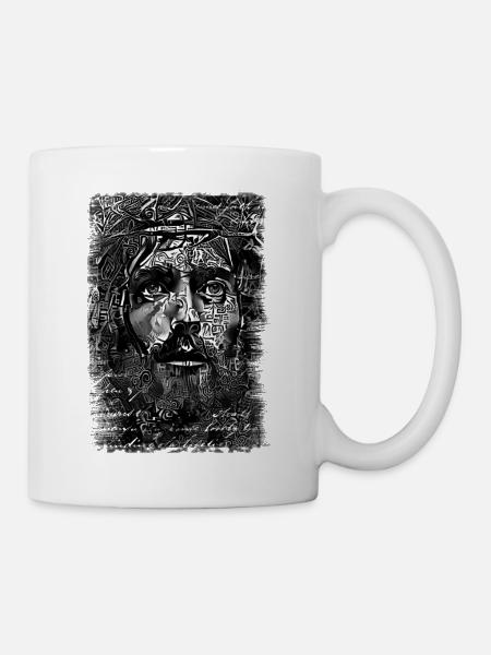 Jésus dieu gud Maria Madonna Mariana Vierge Marie - Mugg - vit