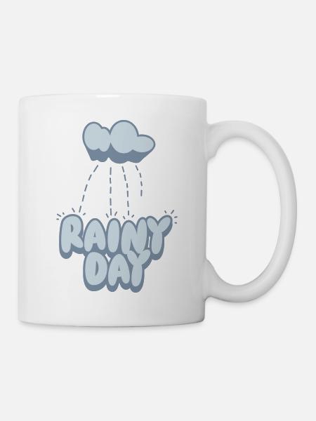 Jour de pluie - Mug blanc - blanc