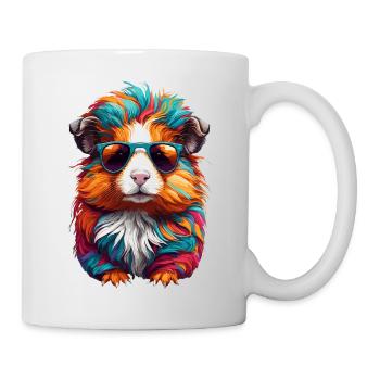 Cute guinea pigs in sunglasses cuteness - Mug - white - Right