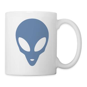 Silhouette of an alien head - Mug - white - Right