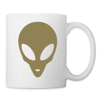 Silhouette of an alien head - Mug - white - Right