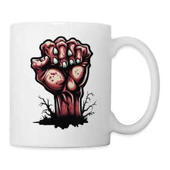 Zombie Hand / Halloween / Finger / Earth / Undead - Mug - white - Right