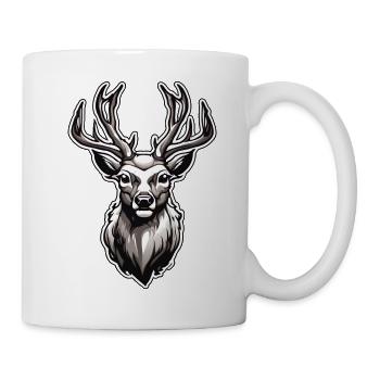 Cerf / Buck / Animal / Sauvage / Forêt / Sauvage - Mug blanc - blanc - Droite