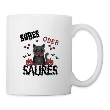 schrecklich niedliches Design süßes oder saures - Tasse - Weiß - Rechts