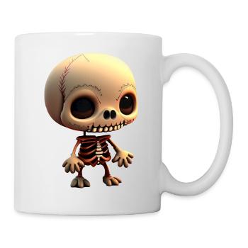 Happy Halloween cute skeleton scary funny spooky - Mug - white - Right