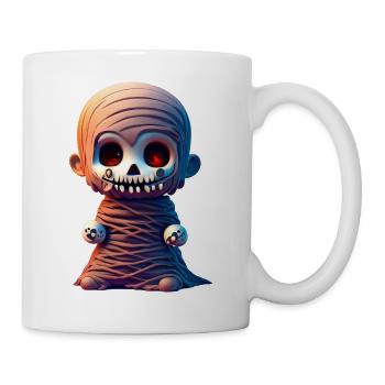 Happy Halloween niedliche Monstermumie gruselig lustig - Tasse - Weiß - Rechts