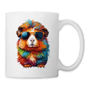Guinea Pig: Cute with Sunglasses - Mug - white - Right