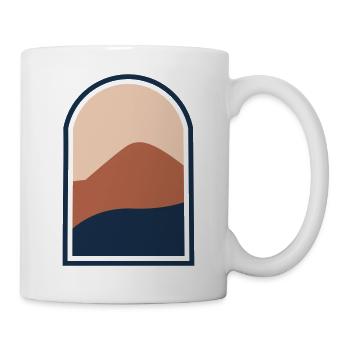 Abstraktes Design - Tasse - Weiß - Rechts