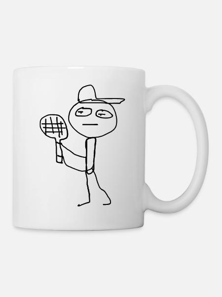 Tennis - Tasse - Weiß