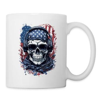American Skull Flag Sunglasses Style - Mug - white - Right