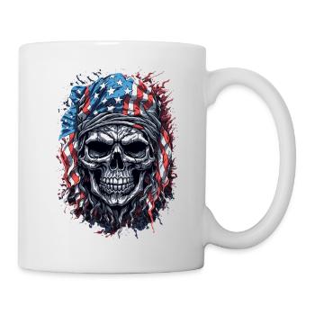 U.S. Flag & Skull Coolness Sunglasses - Mug - white - Right