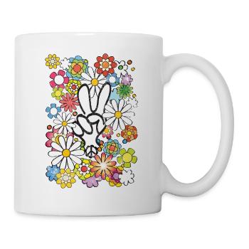 Bonne journée! (aspect usé) - Mug blanc - blanc - Droite