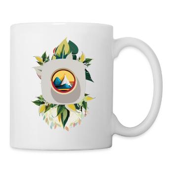 Natur Illustration - Tasse - Weiß - Rechts