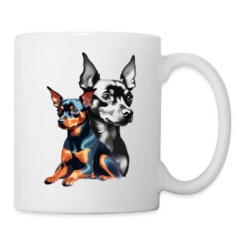 Pinscher - motif sur les vêtements et accessoires - Mug blanc - blanc - Droite