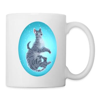 Jayfeather Häherfeder Graue Katze Warrior Cats - Tasse - Weiß - Rechts