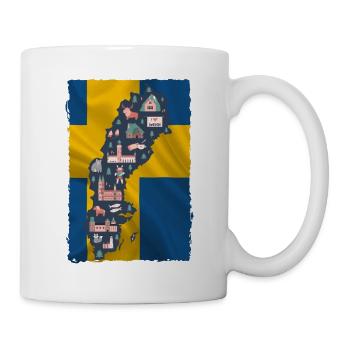 Suède Suède norden scandinavia viking lagom swe - Mug blanc - blanc - Droite