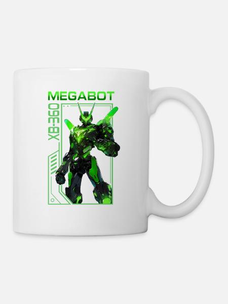 Spielkonsole MegaBot XB-360 – Anime Shirt - Tasse - Weiß