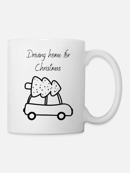 Rentrer à la maison pour Noël - Mug blanc - blanc