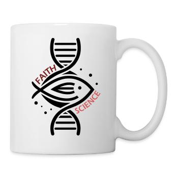 Science et foi - L’ADN et les poissons. - Mug blanc - blanc - Droite