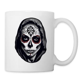 La Catrina / Dia de Muertos / Tattoo /Kultur - Tasse - Weiß - Rechts