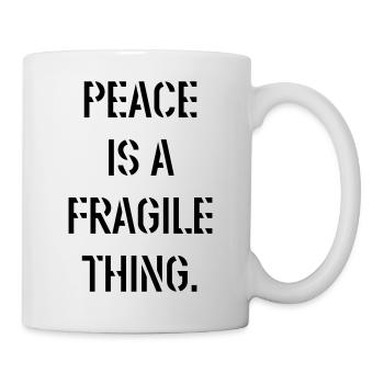 Pochoir pacifisme déclaration de paix contre guerre - Mug blanc - blanc - Droite